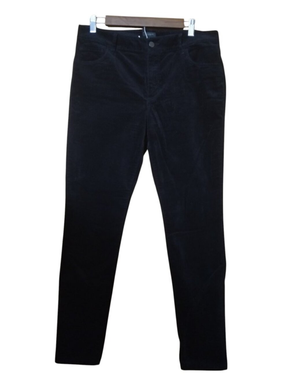 Ann Taylor Factory Size 8 Micro Corduroy Black Pants Skinny Leg Casual Soft